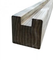 Poteau 1 rainure de 24mm x 2500x100x100